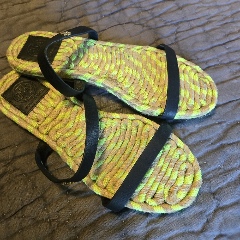 Tory Burch two band flat espadrille sandals